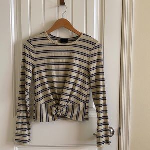 Striped Crop Top Longsleeve